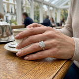 Lab-Grown Round Diamond Cluster Flower Ring | 0.2-3ct | Natural & Lab Diamond