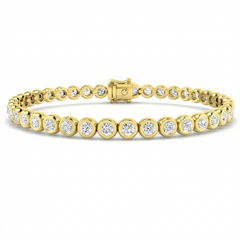 3.00ct Natural Diamond Tennis Bracelet – Round Cut | 9K Yellow Gold | Gift