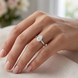 Pear Shape Diamond Solitaire Ring 0.30ct | UK Hallmarked Gold & Platinum