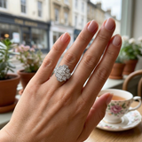 Lab-Grown Round & Baguette Diamond Vintage Ring | 0.33ct | Hallmarked Gold & Platinum