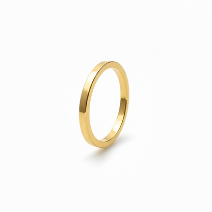Flat Shape Plain Wedding Band for Women | UK Hallmarked Gold & Platinum Ring