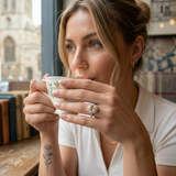 Champagne Diamond Halo Engagement Ring | Oval Cut | 1.75ct - 2.75ct