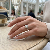 Lab Grown Round Cut Diamond Cluster Engagement Ring | 0.3ct - 0.75ct