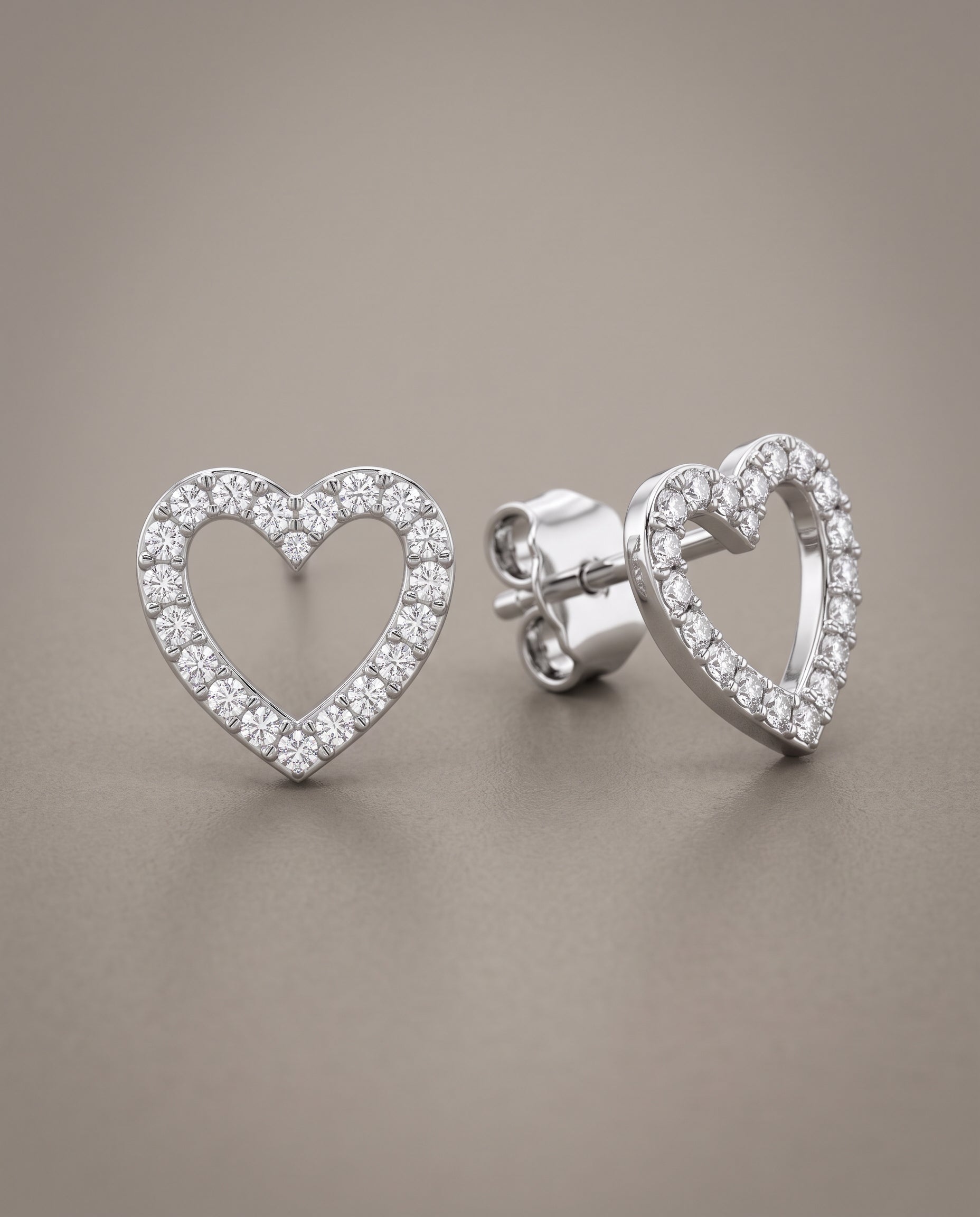 9K Yellow Gold or White Gold 0.21ct Natural Diamond Earrings