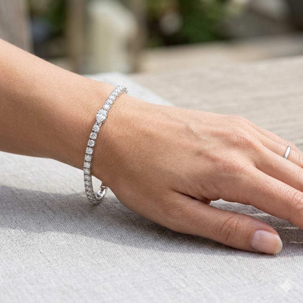 Anniversary Gift Bracelet, Elegant Diamond Bracelet, Womens Diamond Bracelet, Statement Diamond Bracelet