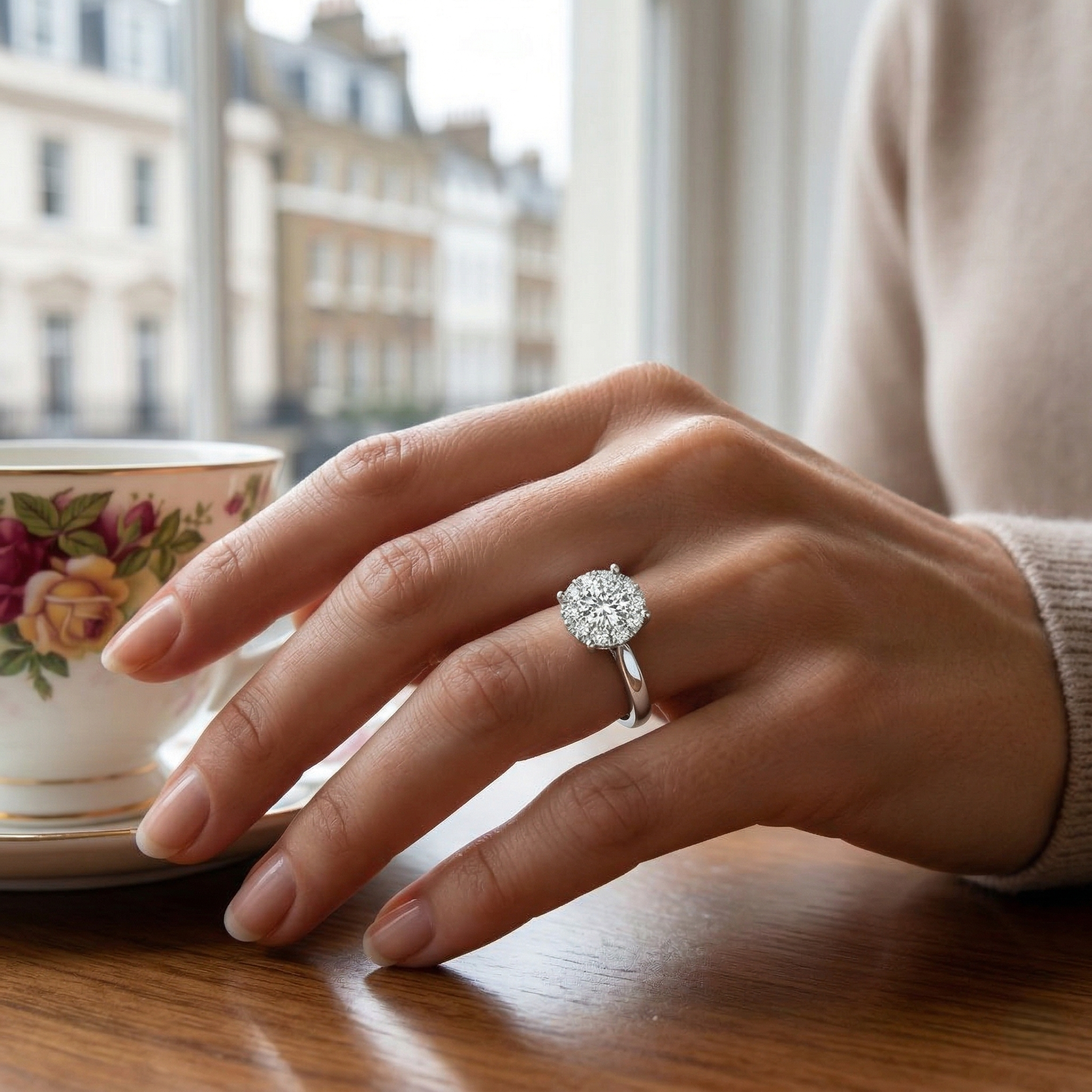Lab-Grown Round Diamond Cluster Ring | 0.33ct - 0.75ct | Natural & Lab Diamond