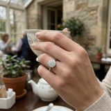 Natural Round Diamond Cluster Engagement Ring | 0.33ct - 1ct