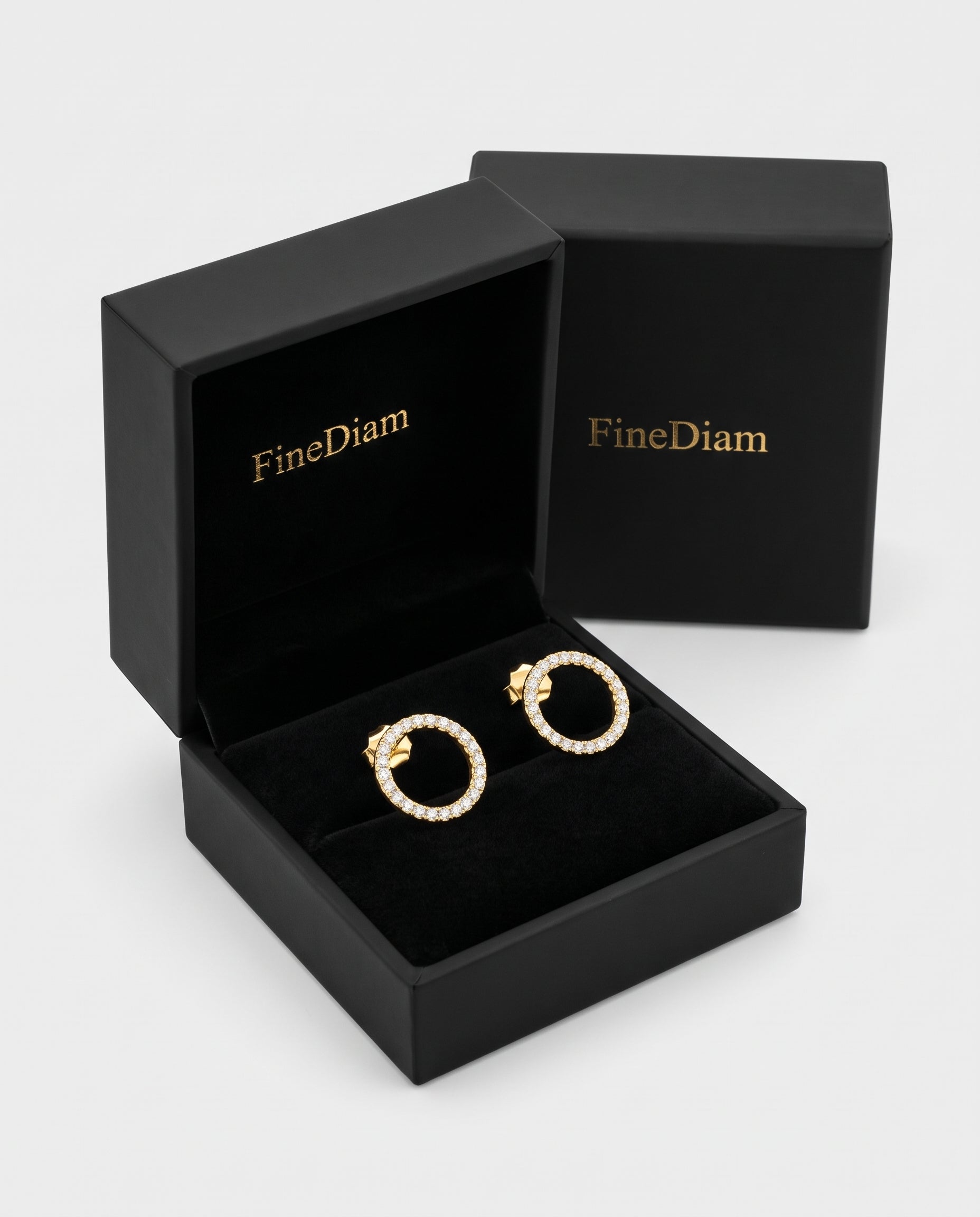0.39ct Natural Diamond Round Cut Stud Earrings in 9K Yellow Gold or White Gold