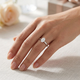 Oval Solitaire Diamond Ring |Gold & Platinum | Engagement Ring | 0.50 Carat