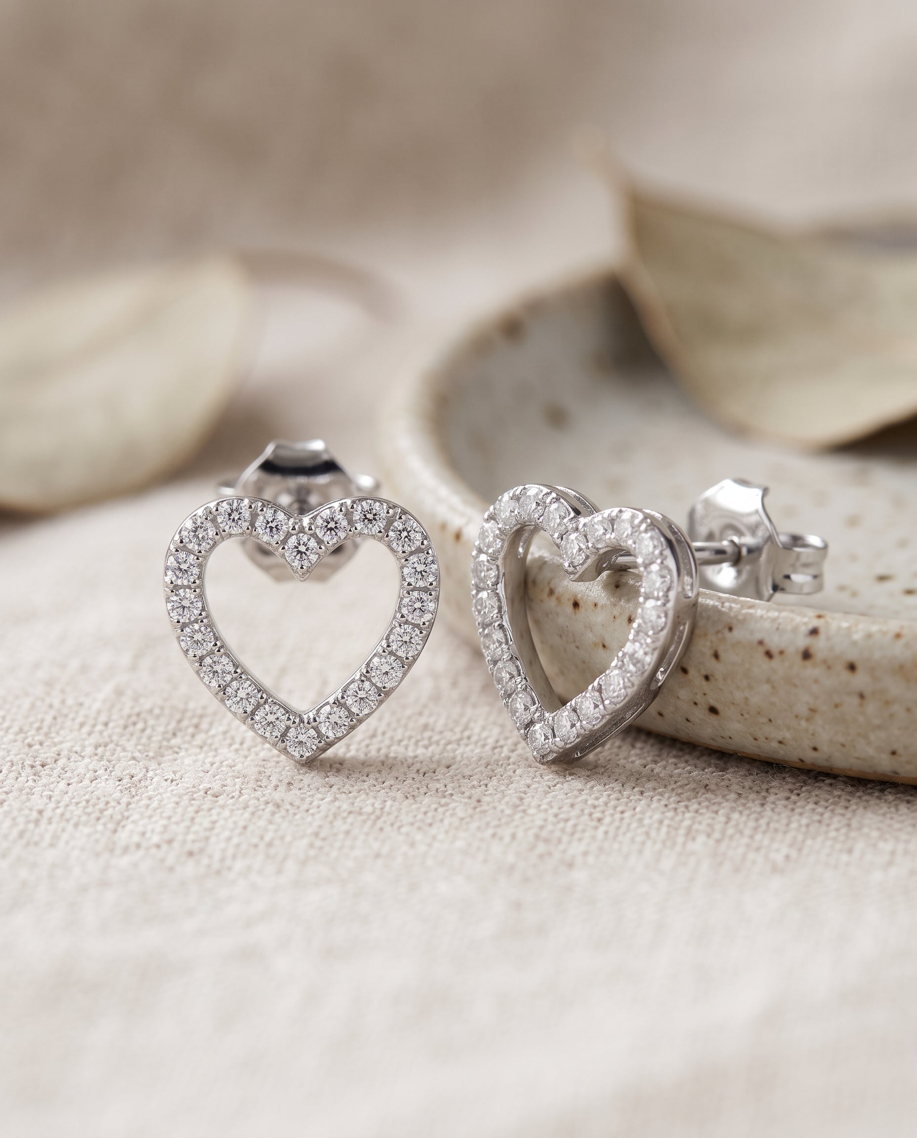 9K Yellow Gold or White Gold 0.21ct Natural Diamond Earrings