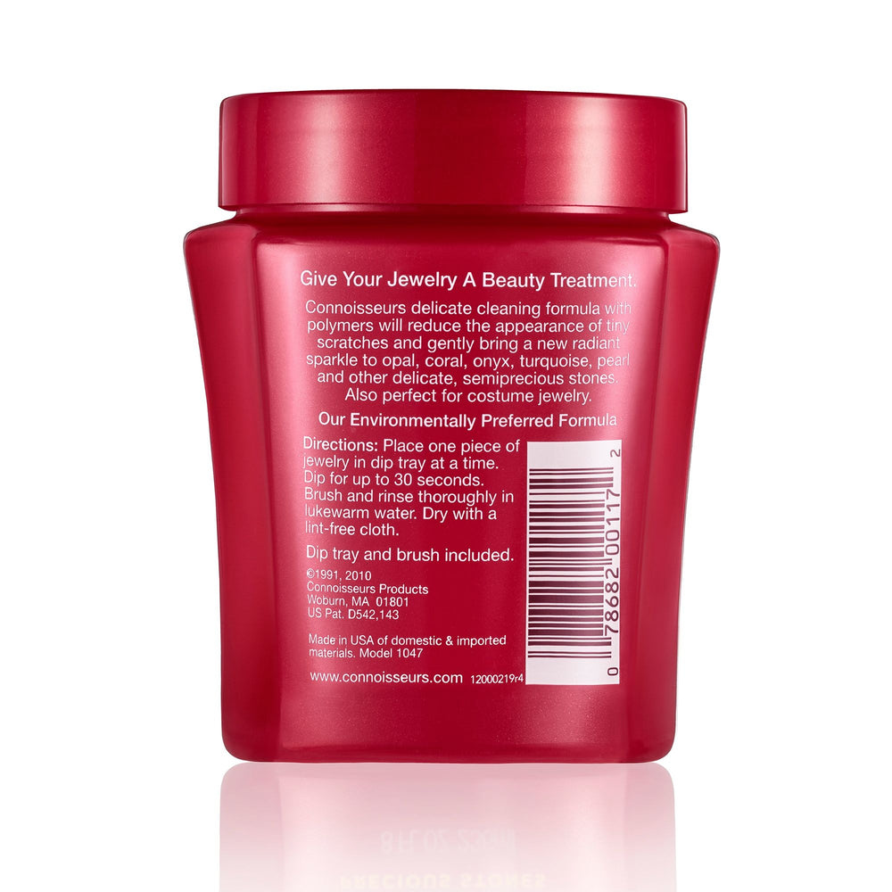 Gentle dip jewellery cleaner with brush for delicate gemstone jewellery