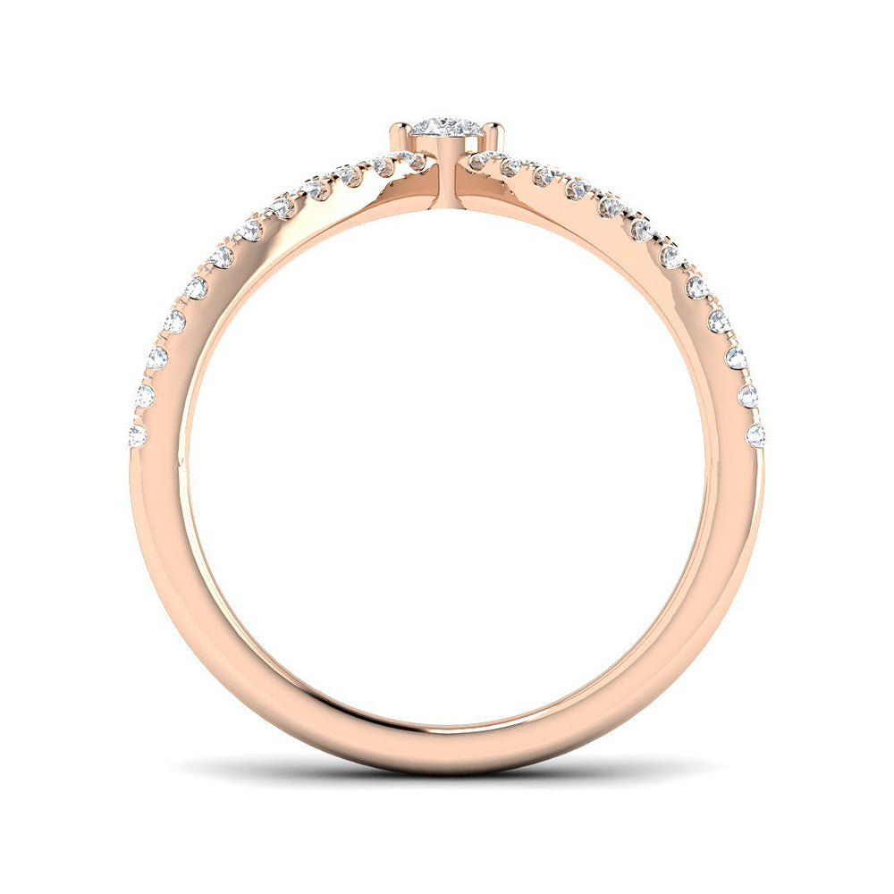 Graduated Chevron Bridal Band