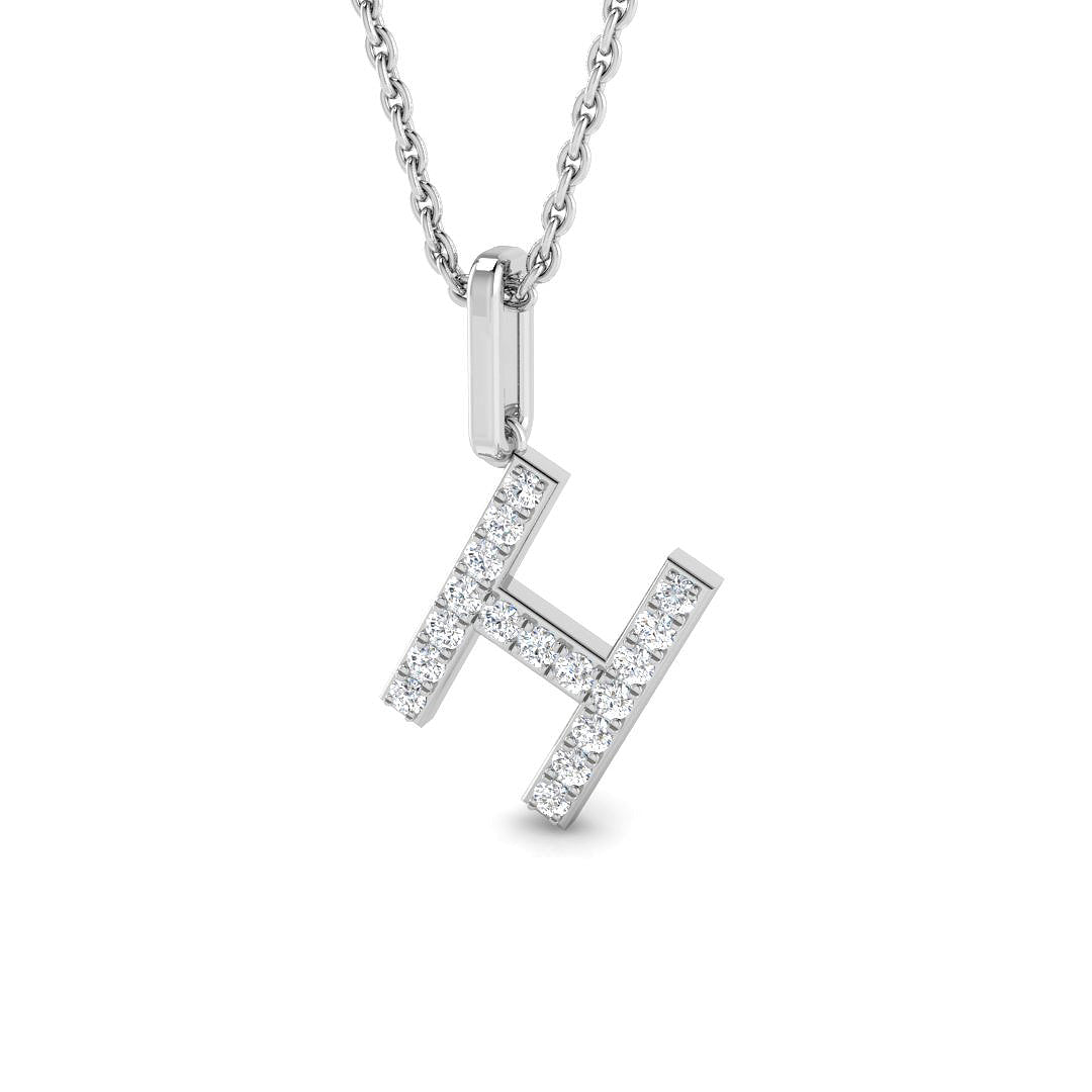 Diamond Initial Pendant Necklace – Letter Pendant