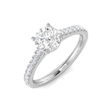 IGI Certified Lab Grown Round Diamond Prong Set Solitaire Engagement Ring