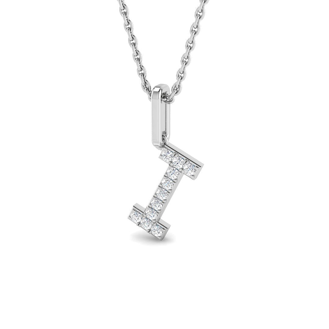 Diamond Initial Pendant Necklace – Letter Pendant