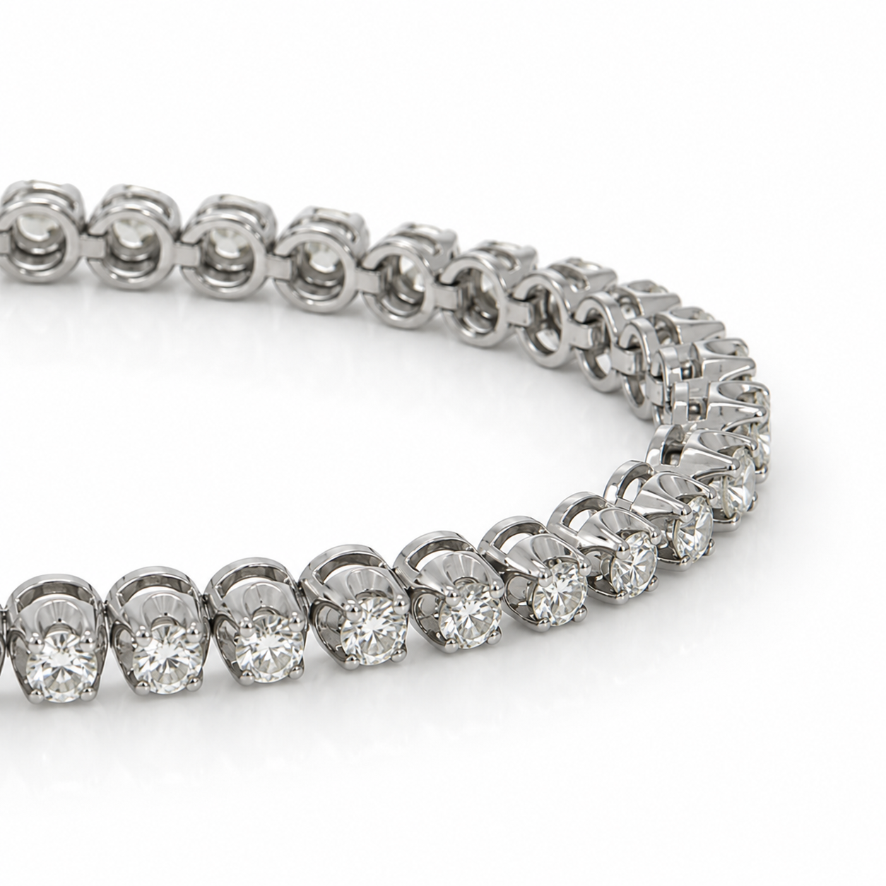 WGI 3.25Ct Natural Round Diamond Tennis Bracelet 9k White Gold Ready To Ship