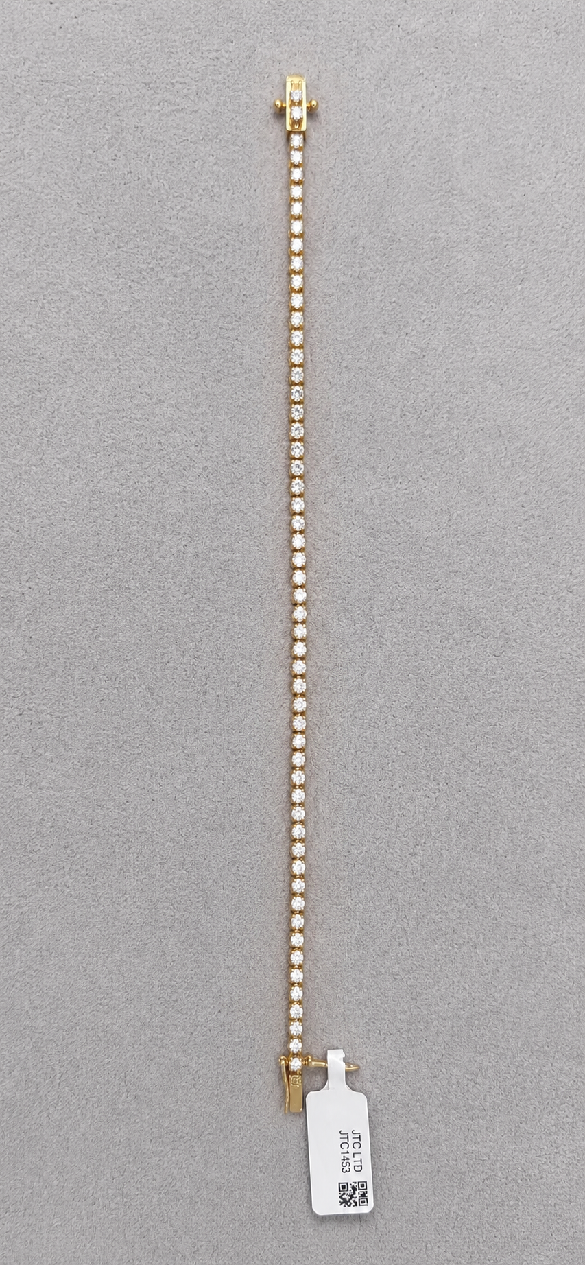 WGI 2.00Ct Natural Round Diamond Tennis Bracelet 9k Yellow Gold Ready To Ship