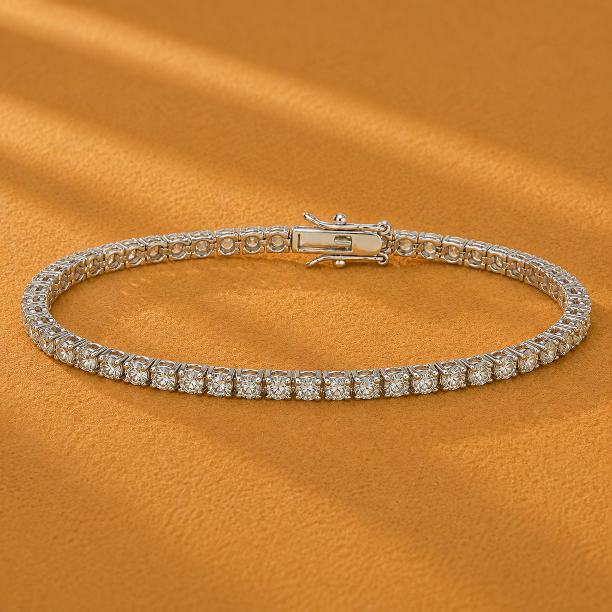 WGI 6.05Ct Natural Round Diamond Tennis Bracelet 9k White Gold Ready To Ship