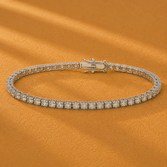 WGI 6.05Ct Natural Round Diamond Tennis Bracelet 9k White Gold Ready To Ship