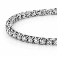 WGI 6.05Ct Natural Round Diamond Tennis Bracelet 9k White Gold Ready To Ship
