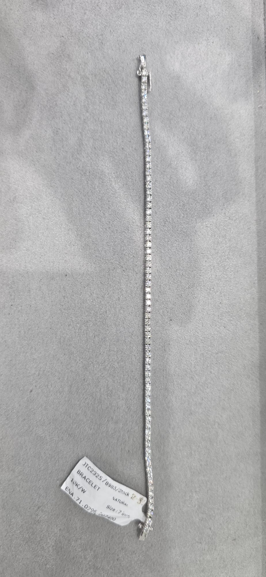 WGI 3.15Ct Natural Round Diamond Tennis Bracelet 18k White Gold Ready To Ship