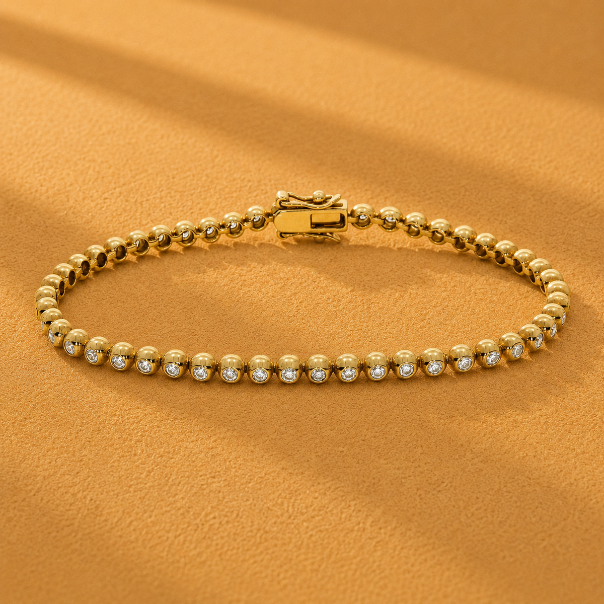 WGI 1.50Ct Natural Round Diamond Tennis Bracelet 9k Yellow Gold Ready To Ship