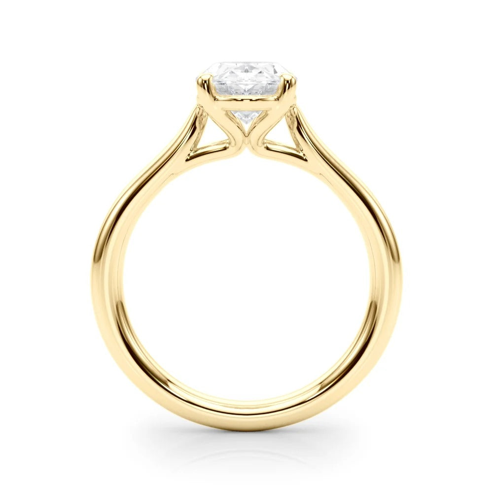 IGI 0.53Ct D/VVS Lab Grown Oval Diamond Solitaire Ring 9k Gold Ready To Ship