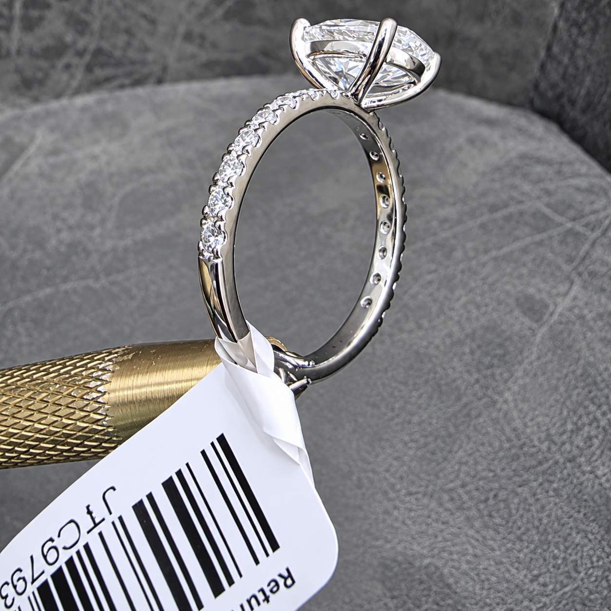IGI 3.80 Ct E/VVS Lab Grown Oval & Side Diamond Engagement Ring Platinum Ready To Ship