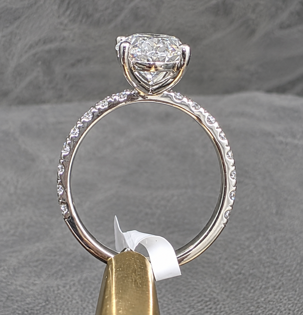 IGI 3.80 Ct E/VVS Lab Grown Oval & Side Diamond Engagement Ring Platinum Ready To Ship