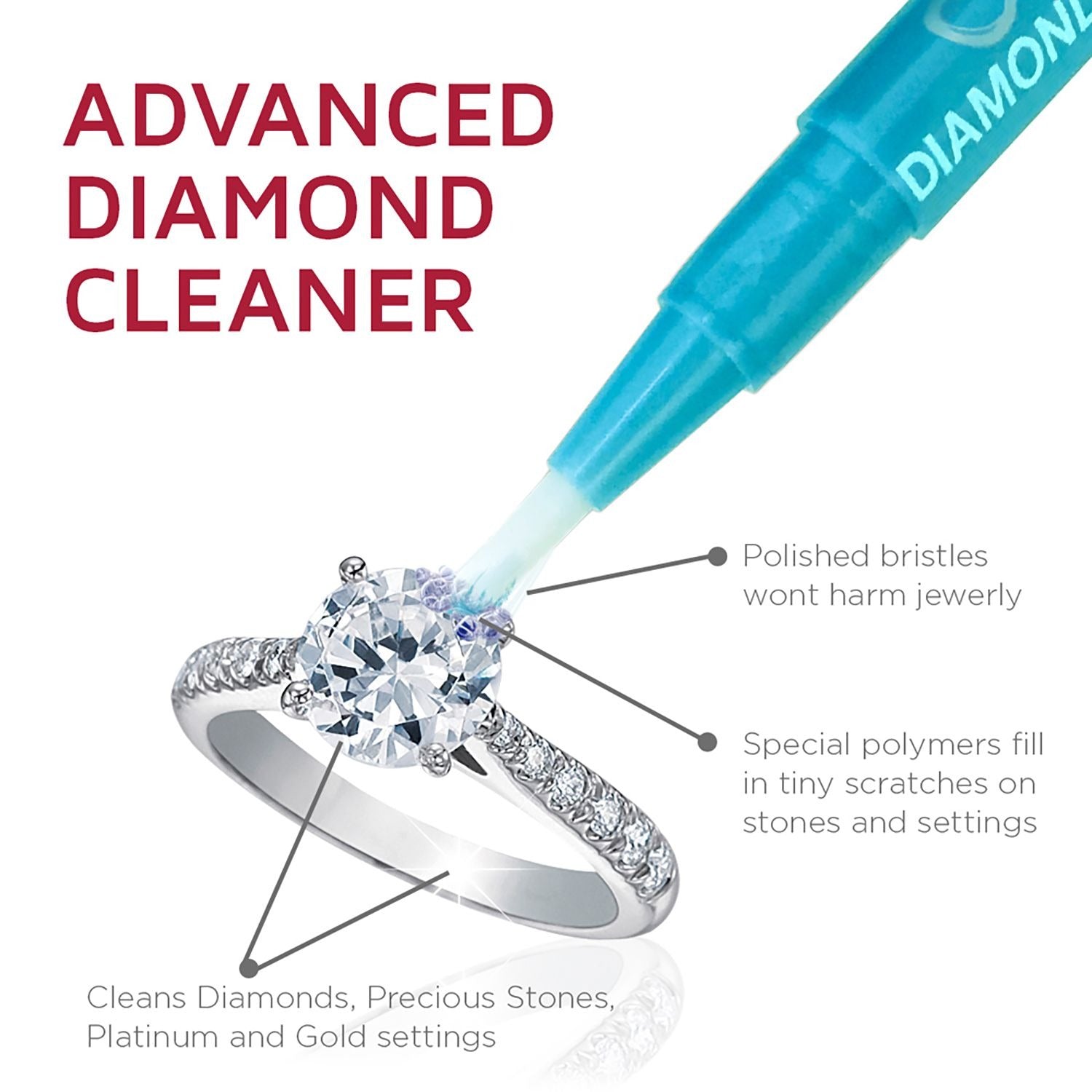 Jewellery cleaner pen for diamonds gold and platinum