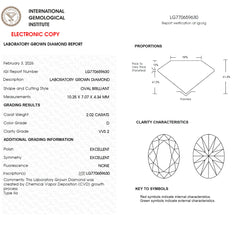 IGI 2.02Ct D/VVS Lab Grown Oval Diamond Bezel Set Solitaire Ring 18k Gold Ready To Ship