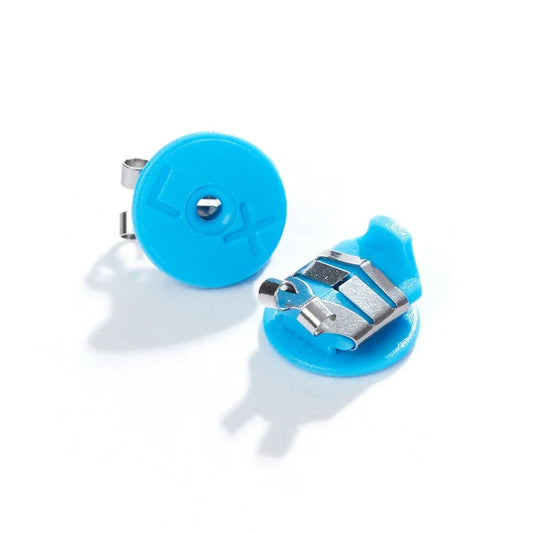 LOX Colour Collection Locking Earring Backs – Bright Blue | Secure Hypoallergenic Replacement Earring Stoppers