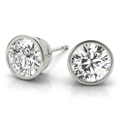 Lab-Grown Diamond Stud Earrings For Women in White Gold