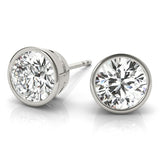 Lab-Grown Diamond Stud Earrings For Women in White Gold