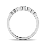 Lab Grown Diamond Open Bubble Ring with Bezel Set Graduated Design WG