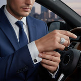 Lab Grown Diamond Ring for Men UK with round centre diamond