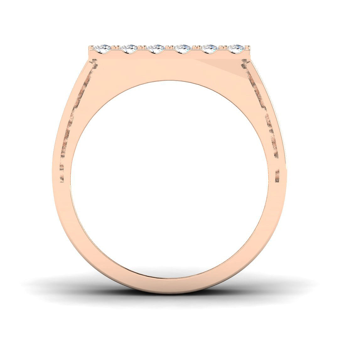 Lab grown diamond wide band ring UK