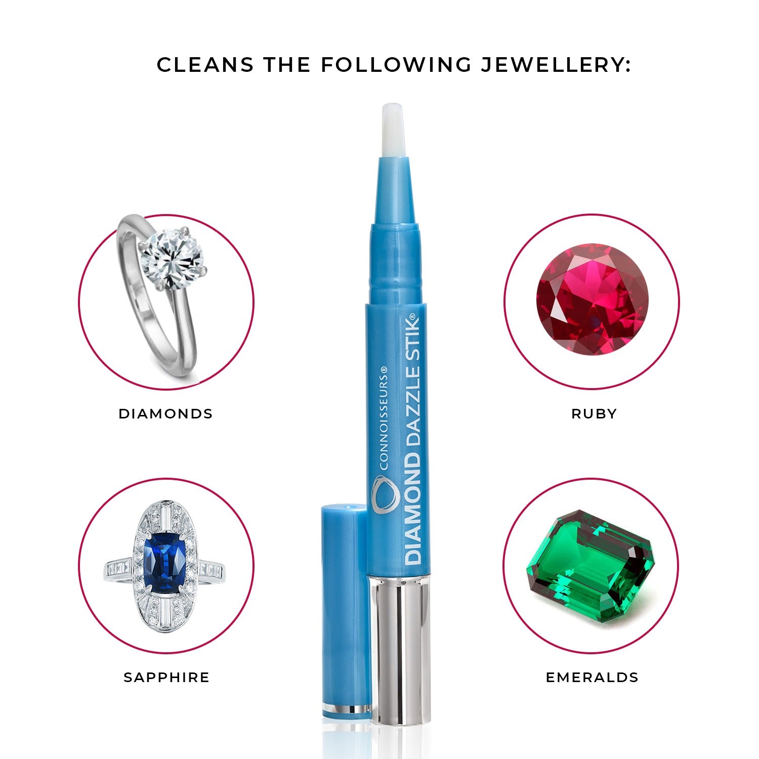 Luxury jewellery cleaning pen for instant sparkle