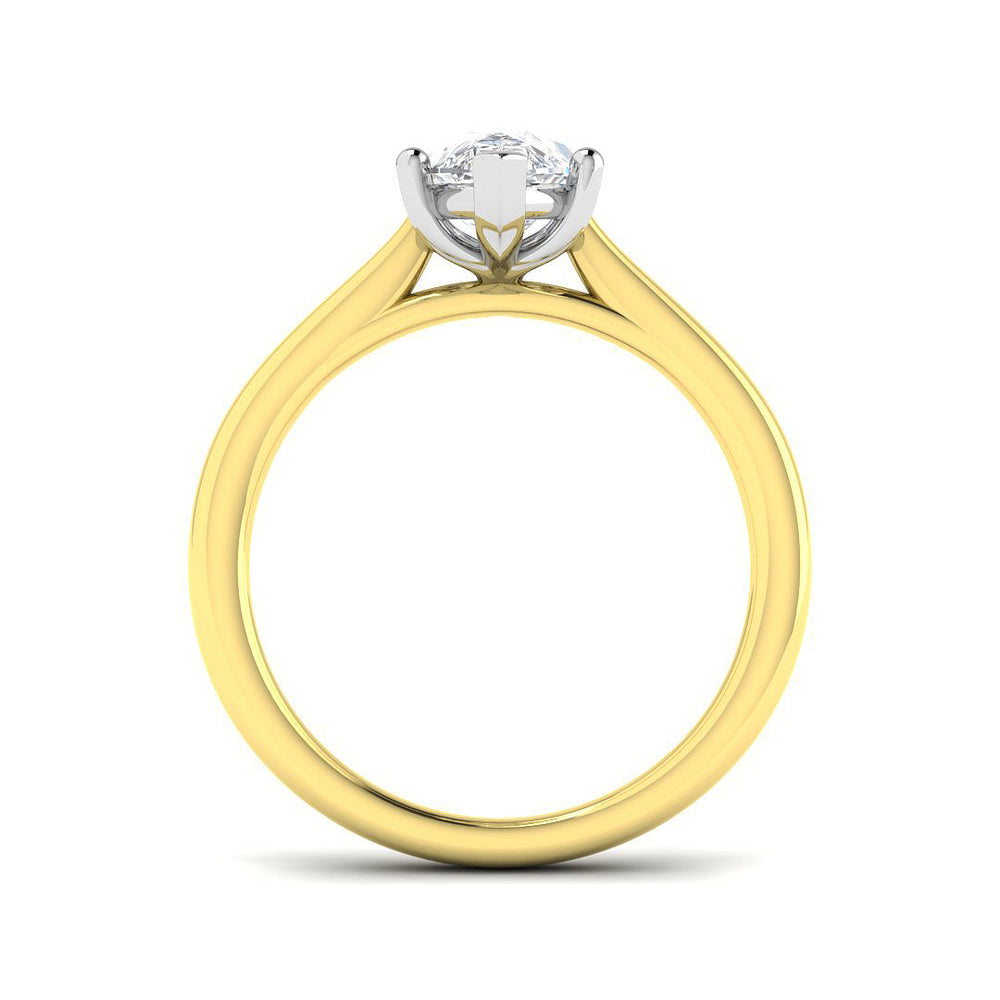 Luxury marquise cut diamond engagement ring minimalist design