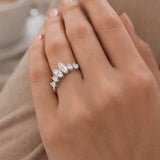 Chevron diamond wedding band UK