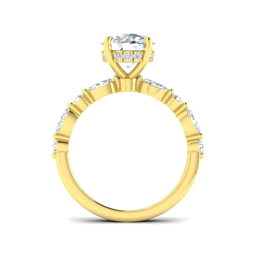 Marquise & Round Diamond Ring Lifestyle Image