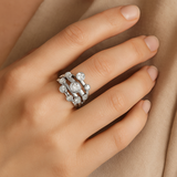 Bague de fiançailles en diamant rond naturel en forme de goutte de pluie