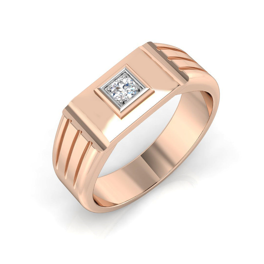 Modern Men’s Diamond Ring UK in gold
