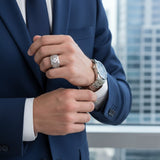 Lab Grown Diamond Ring for Men UK with round centre