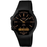 Men's Dual Display Watch in Black, 50m Water Resistant, Stopwatch, Auto-Calendar
