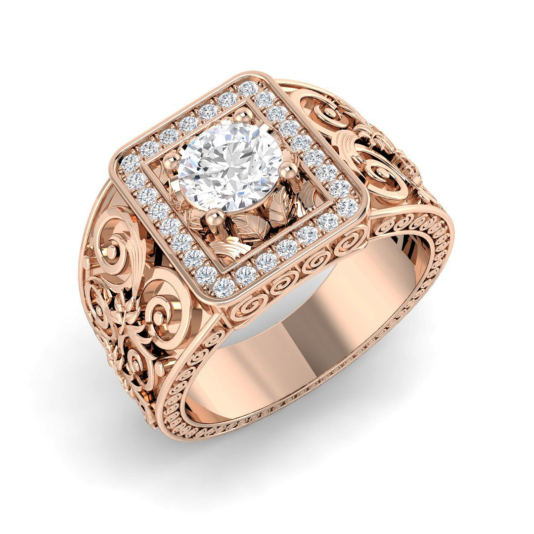 Men’s Engagement Ring UK Lab Grown Diamond style