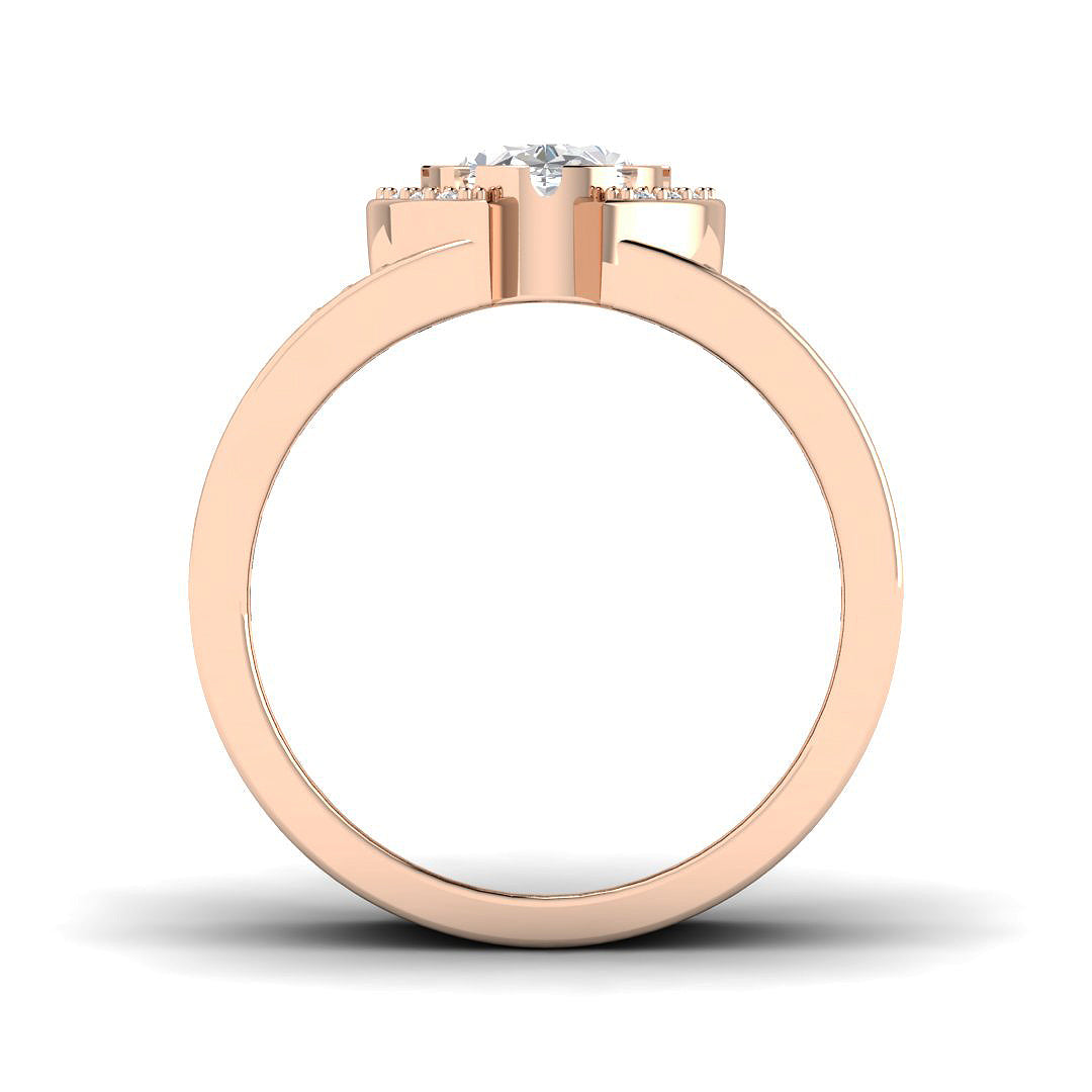 Men’s Engagement Ring UK lab grown oval diamond