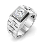 Men’s Lab Grown Diamond Ring UK square signet design