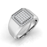 Men’s Lab Grown Diamond Ring UK with pavé design