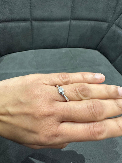 Minimalist Round Lab Diamond Ring Crafted in 925 Silver, Perfect For Gifts